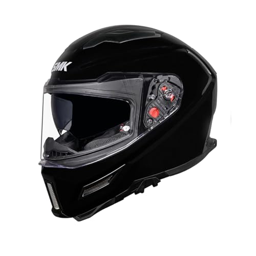 Image of SMK Agnar Solid ISI DOT & ECE 06 Certified Full Face Helmet with Pinlock 30 Antifog Visor (Black - XL)