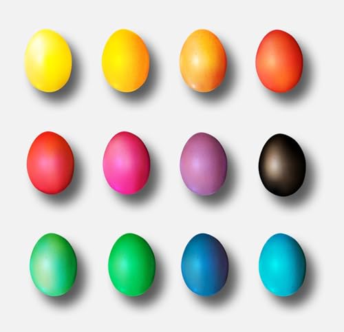 Pysanky Easter Eggs Decorating Dyes, Set of 12, Powder Form, Non Edable, Multicolor