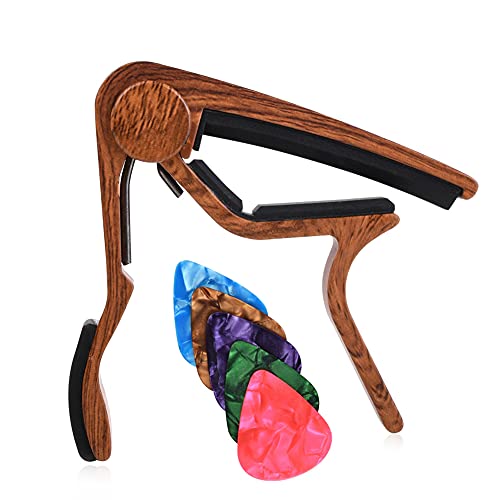 Capodastre pour guitare acoustique et électrique avec 5 médiators en alliage d’aluminium et caoutchouc – Accessoire de… - Les Beatles, Paul McCartney, John Lennon, RIngo Starr, George Harrison Capodastre pour guitare acoustique et électrique avec 5 médiators en alliage d'aluminium et caoutchouc - Accessoire de… – Image 6