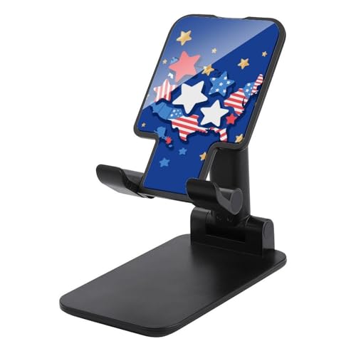 Support de téléphone bureau en étoile patriotique réglable et pliable