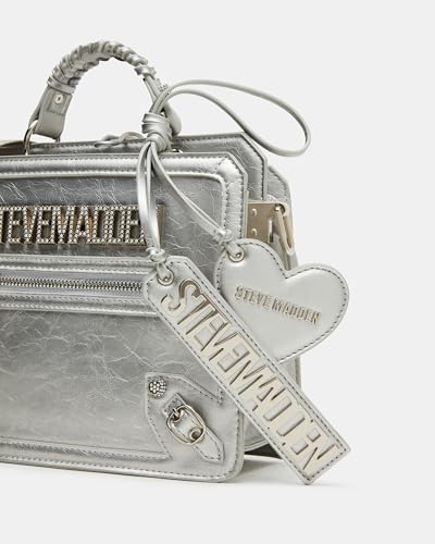 Image of Steve Madden womens Steve Madden EVELYN Logo Plaque Top Handle