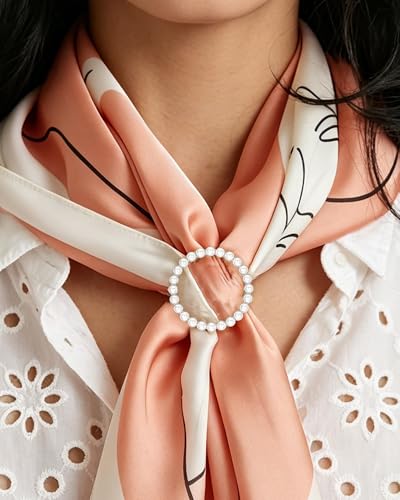 Image of 4PCS Scarf Ring Clips for Women Shirt Clips to Tighten Fashion Accessories