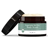 Organic Body Scrub - Peppermint Tea Tree Sugar Scrub Hydrating Exfoliating Body Scrub for Women & Men, Body Exfoliator for Shower and Bath…