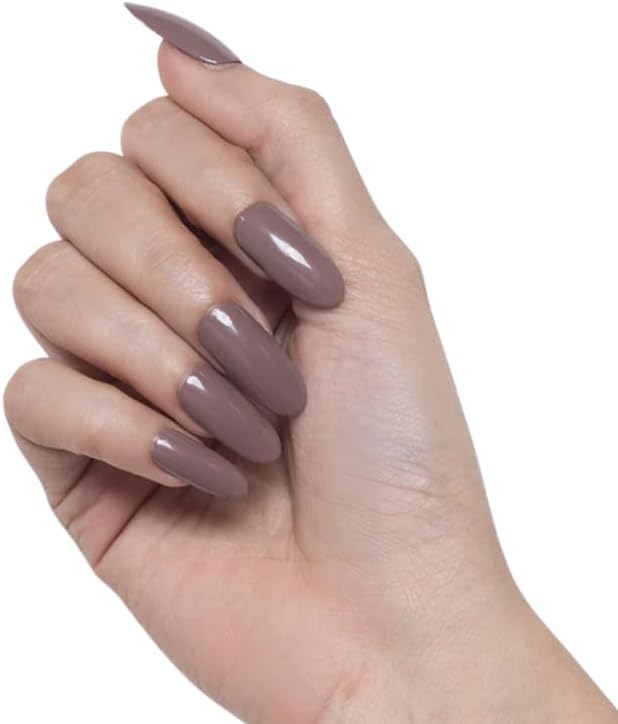 SOEZI Women's burger queen Reusable SOEZI Press On Nails | Artificial False nail extension | Application Kit, EziON | EziOFF Nourish & Restore Removal | Customisable (Oval_L)