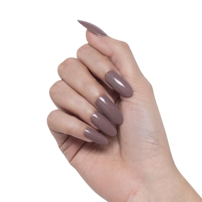 SOEZI Women's burger queen Reusable SOEZI Press On Nails | Artificial False nail extension | Application Kit, EziON | EziOFF Nourish & Restore Removal | Customisable (Oval_L)