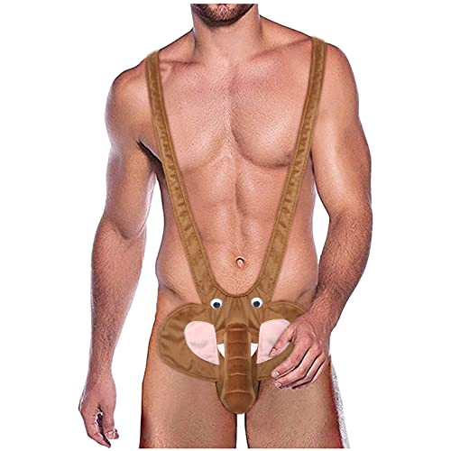 XZHDD Menâs Christmas Gag Gift Reindeer G-String Mankini Thong Underwear Funny Exotic G-Strings & Thongs for Mens Cotton Linen Heart-shaped Apparel Cut Relaxed Triple Color Block Stripe Lady