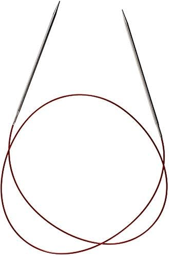 Miniatura 6 de ChiaoGoo Agujas de tejer circulares del acero inoxidable del cordón rojo 24"-tamaño 95.5Mm