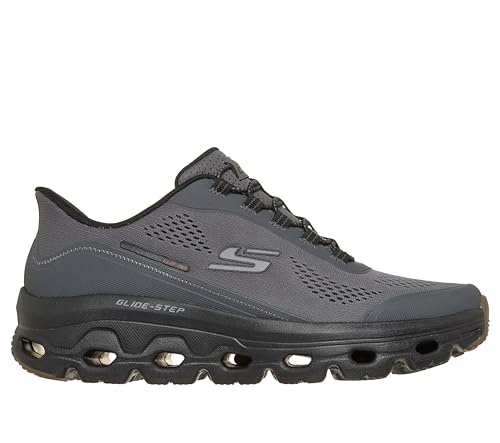 Image of Skechers Men's Glide-Step Sole Hands Free Slip-in,Charcoal /Black,14