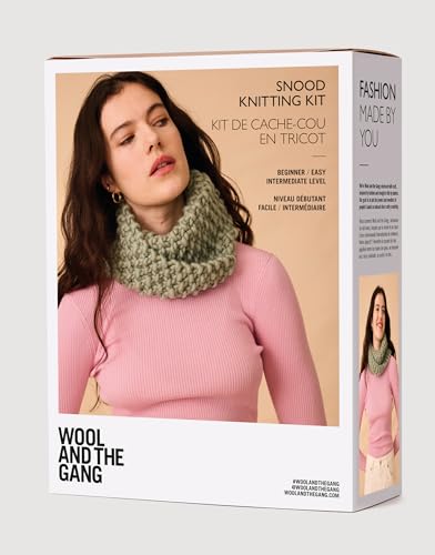 Wool and the Gang Snood Knitting Kit, Eucalyptus Green