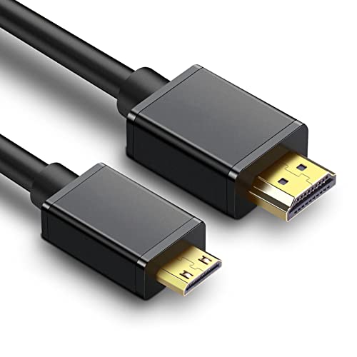 Mini HDMI ケーブル ミニ 変換 4K@60Hz HDR HDCP対応、3D映像対応 Mini-HDMIオス-HDMIオス変換ケーブル ケーブル 対応金メッキ端子 ミニHDMI ケーブル 2M