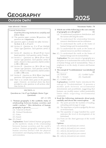 Image of Gurukul By Oswal Geography Sample Papers CBSE Class 12 Board Exam 2026 : Fully Solved New SQP 2025-26, Solved Sample Papers, Unsolved Sample Papers, Board Solved Paper 2025, Syllabus, CBQs