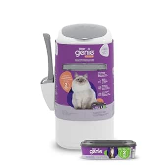 Litter Genie Style Pail Cat Litter Waste Disposal System with Refill Bag