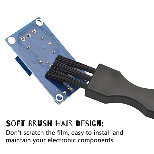Wmycongcong 8 In 1 Plastic Handle Nylon Anti Static Brushes Cleaning Keyboard Brush Kit Portable Nylon Cleaning Brushes, Black #TOP2