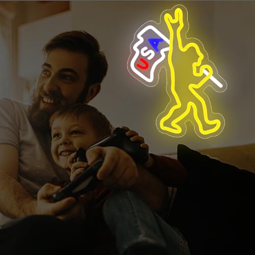 Image of Sasquatch Neon Sign Bigfoot Neon Sign Bigfoot Neon Light for Bedroom Man Cave Children's Room for Birthday Christmas Gift for Fans Friends Kids