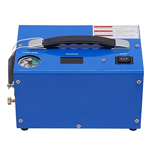 Molteplici fonti di alimentazione: il trasformatore esterno consente di utilizzare questo compressore d'aria a tre tensioni (12 V/110 V/220 V), che è conveniente per voi. Il design della valvola a prova di esplosione può rilasciare automaticamente la pressione quando la pressione raggiunge circa 32Mpa,