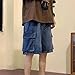 FCOOLYEET Mens Denim Cargo Shorts Y2k Cargo Jorts Jeans Elastic Waist Bermuda Jean Shorts for Women