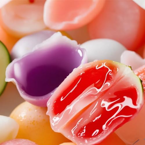 Chewy Wax Candies with Sweet Syrup Center, Mixed Fruit Flavors, Multiple Shapes, For Social Events (200g)