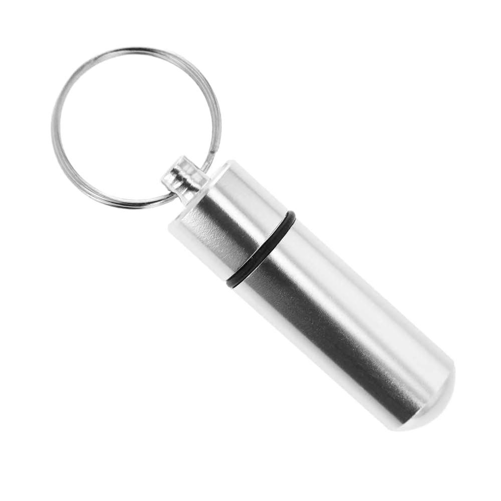 Deseret Deals LDS Oil Vial Keychain with Inner Vial – Leak-Proof Anointing Oil Container for Elders & Missionaries – Compact & Durable Aluminum Holder with Rubber Seal – Silver (1 Pack)
