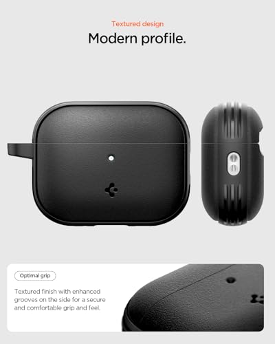 Image of Spigen for AirPods Pro 3 Case, Carabiner Included, Shock-Proof, Light & Compact Cover, (Spigen Vault) - Matte Black