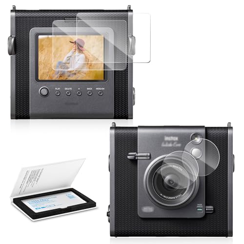 Image of JJC 2 Pack Fuji Insta Wide EVO Screen Protector, 9H Ultra Clear Tempered Glass Lens Protector LCD Display Film for Fuji Insta Wide Evo instant film Accessories