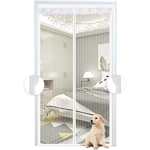 Phantasy Moustiquaire Magnétique Blanche Pour Porte Cover