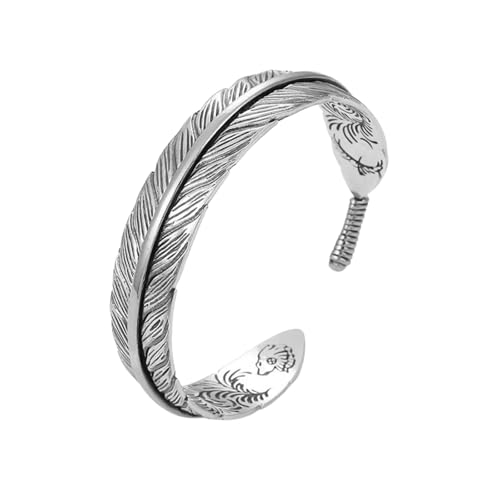 Pulsera brazalete de plata estilo nativo americano ajustable
