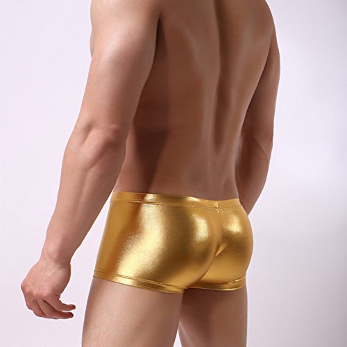 Mendove Mens Liquid Metallic Hot Body Boxer Swimsuit Waterproof4