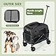 Lekespring Hundetransporter mit Rädern Großer Hundewagen für Hunde und Katzen 18KG, Rollende Haustierkutsche mit großen All-Terrain-Rädern (Schwarz)