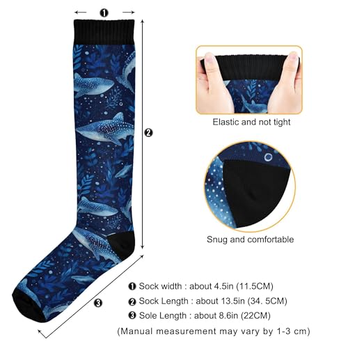 Image of Fisyme Socks for Women Men, Warm Comfort Athletic Crew Running Hiking Cycling Compression Socks