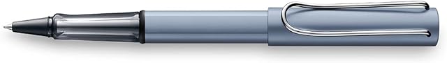 Lamy 1235649 AL-star 338 Rollerball Pen - Practical Azure Anodised Aluminium Rollerball Pen with Transparent Grip - With M 63 Black Refill - Line Width M