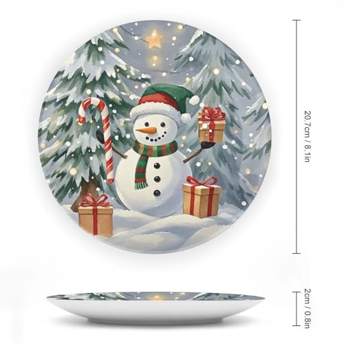 Plato decorativo de porcelana Bone China 8 pulgadas miniatura 2