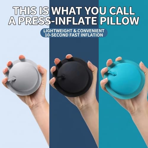 Almohada inflable cuello U tamaño grande portátil miniatura 3