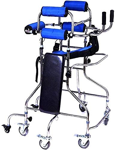 ARASTWalkers for the elderly Walking Frame With Wheels Folding Height Width Adjustable With Double Underarm Support And Brake Function 8-Round Adult Walker LEOWE