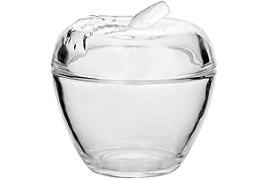 Glass Apple-Shaped Candy Storage Container With Lid