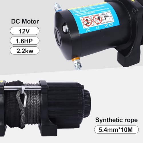 Winche Eléctrico 12V 3500lb para ATV/UTV miniatura 5