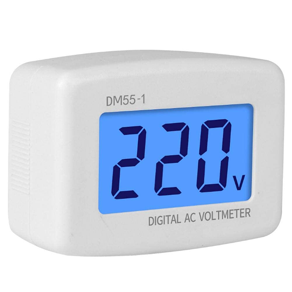 DM55-1-EU cyfrowy woltomierz AC, wysoka dokładność, urządzenia gospodarstwa domowego, wtyczka UE 230 V, 50 Hz