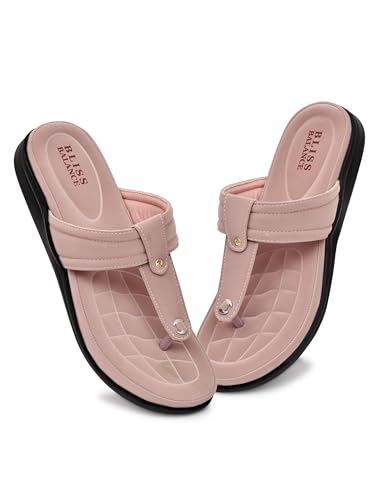 Image of Extra Soft Women's Comfortable Highcushioned Doctor Slippers|Flip-Flops Fashionable Casual & Stylish|Lightweight & Breathable Chappals|Outdoor Sandals Ladies&GirlsBB928