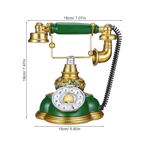 Teléfono vintage con cable estilo retro 7.5 pulg EXCEART miniatura 4