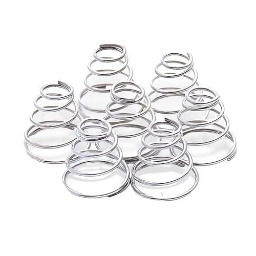 SS304 Stainless Steel Conical Compression Spring - Customizable Wire Diameter 0.4mm to 2mm for Industrial and Automotive Use(5PC 1.2 x 8.5/12.5 x 35-10)