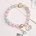 Fuqimanman2020 5 Pcs Colorful Flower Charm Bracelets Set Handmade Crystal Beaded Daisy Bracelets for Women Jewelry(A)