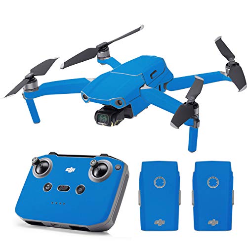SopiGuard Skin for DJI Mavic Air 2 Precision Vinyl Sticker Full Drone Set + Controller + 3 Battery Skins (Matte Blue)