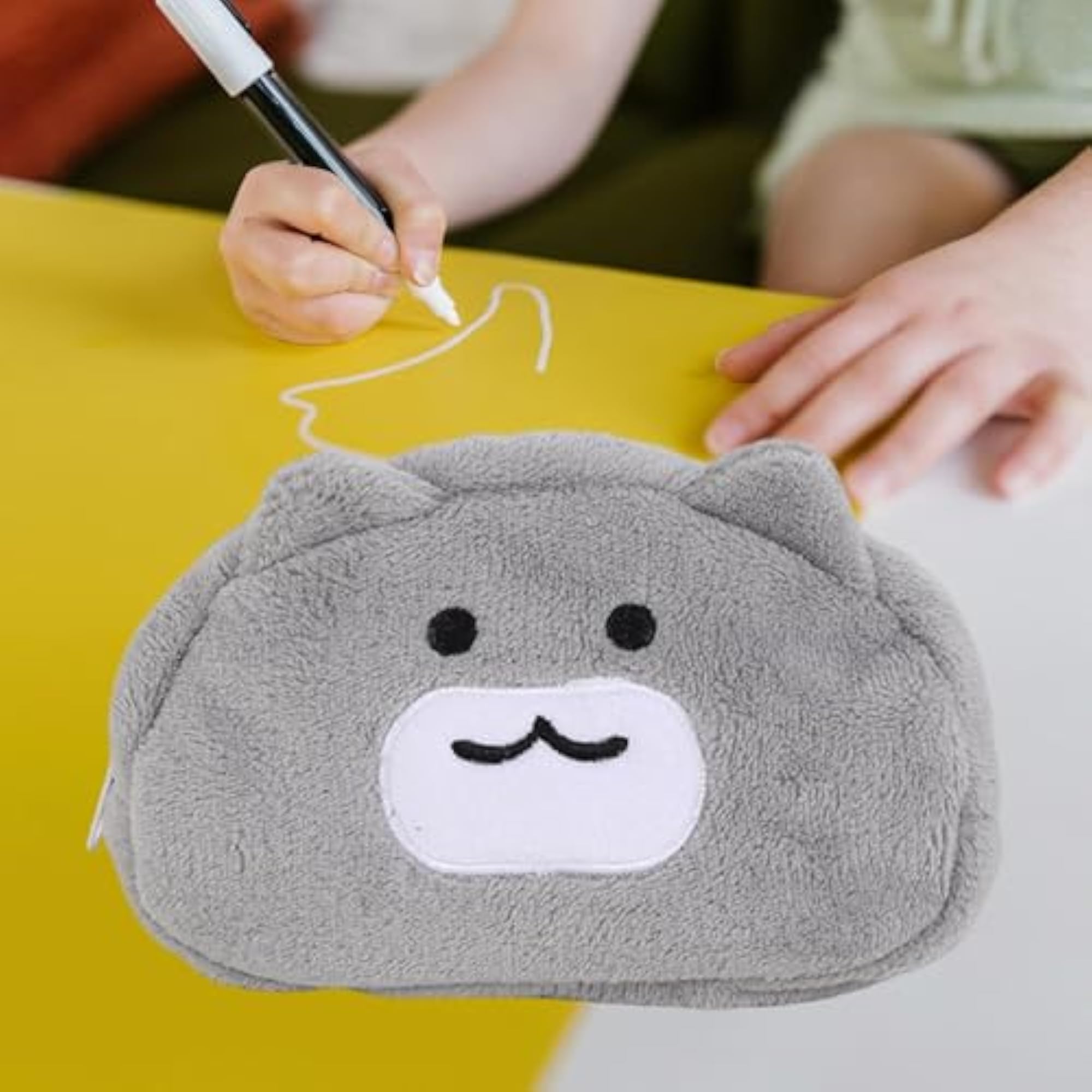 Compact Gray Storage Pouch for Festivals and School