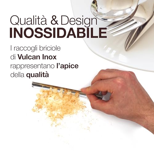 Vulcan Inox | Krümelfänger für den Tisch aus Edelstahl | Krümelfänger für Kellner | MADE IN ITALY