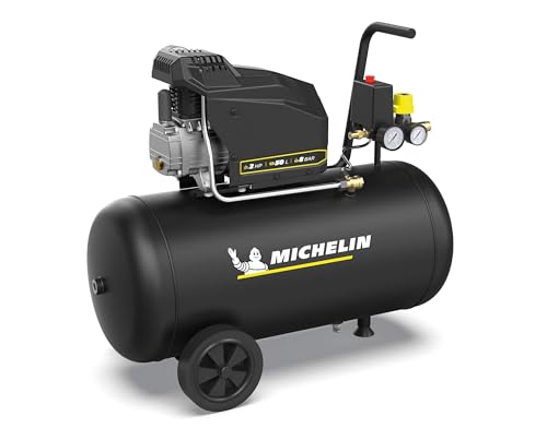 MICHELIN, Compressore d’Aria MX POP AIR 50-2 L, Serbatoio 50 Litri con Ruote...