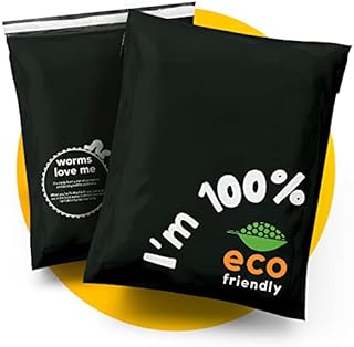 Simplelifeco UK Carbon Neutral Compostable Mailing Bags | 100% Eco Friendly, Biodegradable Postage & Packaging Bags, 9 x 12 (23 x 30 cm) + Lip | Pack of 10