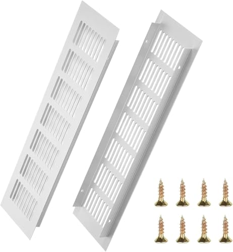 [Materiale di Alta Qualità] : La griglia di ventilazione in alluminio Grillix è realizzata in lega di alluminio di alta qualità, resistente alla corrosione, durevole e non facile da deformare. Superficie liscia e lucida, colore brillante, facile da abbinare a diversi tipi di armadi.