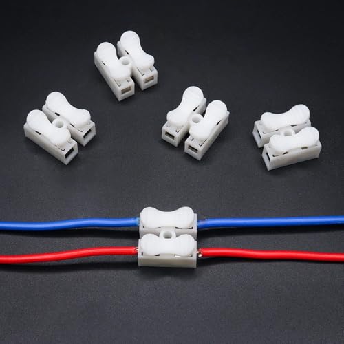 Image of Bellox 50Pcs Cable Connectors- Push Type Quick Wire Cable Jointer, Electrical Wiring Splice Terminal, Spring Loaded Connector for Home Lighting Appliances & Automotive Wiring, Home, Electrician Use