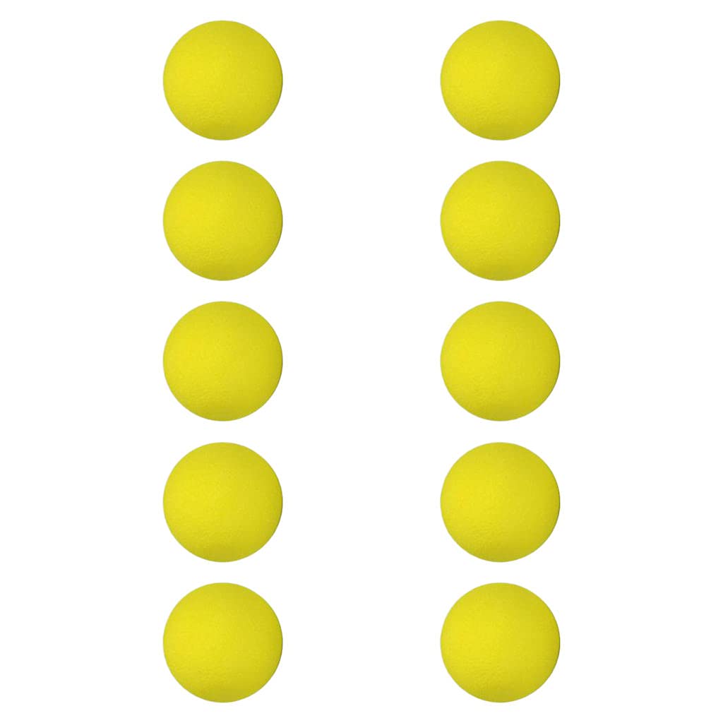Milageto 10pcs EVA Foam Sponge Indoor Practice Golf Balls, Yellow, 42mm