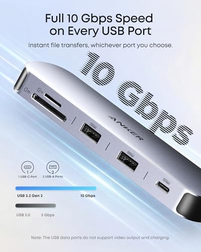 Anker Nano Laptop Docking Station Dual Monitor, 8-in-1 USB C Dock with 4K@60Hz HDMI, 10Gbps 1 USB-C, 2 USB-A, 85W PD, SD/TF Card Reader, for Dell,Lenovo, HP, and Windows Laptops (Charger Not Included) - Image 6