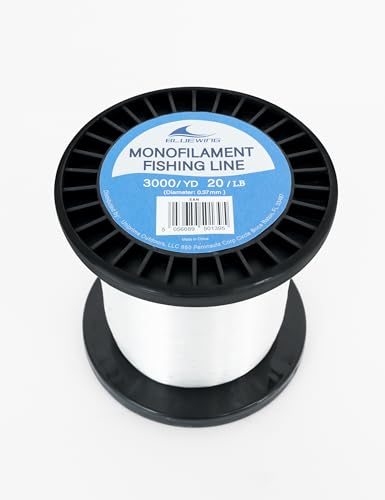 Image of BLUEWING Monofilament Fishing Line Clear Mono Fish Wire Thin Diameter String 6-400 lbs, 50-3000 Yards